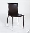 Set of 2 - Shen Leather Dining Chair-Espresso