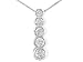 1 ctw Diamond Journey Bezel Pendant in 14K White Gold