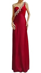 Sweetheart One Shoulder Sleeveless Fall Draped Beaded Evening Dress 