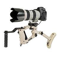 Bush Hawk Shoulder Mount with Double Handle, BH 320D Pro Kit N. for Nikon Cameras - Tan