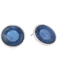 Napier Silver-Tone Button Earrings