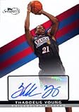 Thaddeus Young Autographed / Signed 2009 Topps No.4067 of 5775 Philadelphia 76ers Basketball Rookie Card