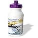 Perkins Designs Summertime - Catch Air summer scene jet skier jumping waves with rough grunge design element - Water Bottles