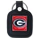 Georgia Bulldogs Leather Square Key Ring - NCAA College Athletics Fan Shop Sports Team Merchandise