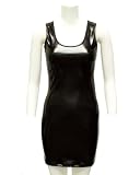 Ladies Black Liquid Scoop Neck Dress