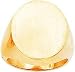 14K Gold Mens Signet Ring Sz 10