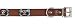 Ancol Brown Leather Dog Collar - 30 cm