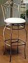2 Bordeaux Bronze Pewter Swivel Counter Stools