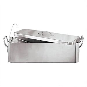 Fish Poacher in Stainless Steel Size: L 27 1 2 x W 8 1 4 x H 5 1 2, 21 Qts by 