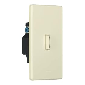 Lutron AB-600HW-AL Abella 600W Single Pole Multi-location Dimmer, Almond by Lutron