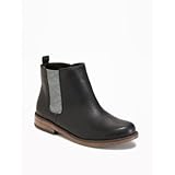 オールドネイビー OLD NAVY/ フェイクレザーモトブーツ ブラック シューズ 21cm【並行輸入】