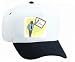 White Cap with writing, board, pen, bear, animal, drawing