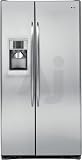 GE Profile PSCS5VGXSS 24.6 cu. ft. Counter-Depth Side-by-Side Refrigerator with 3 Glass Shelves, Clear Gallon Door Storage and External PreciseFill Ice/Water Dispenser: Stainless Steel