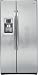 GE Profile PSCS5VGXSS 24.6 cu. ft. Counter-Depth Side by Side Refrigerator with 3 Glass Shelves, Clear Gallon Door Storage and External PreciseFill Ice/Water Dispenser: Stainless Steel