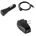 USB Data Cable + USB Car Charger + USB Home Travel Charger for HTC Google Nexus One 1 Smartphone