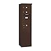 Salsbury Industries 3912S-02ZFP 4C Free Standing Horizontal, Front Loading, Single Column, 2 MB2 Doors, 1 PL6, Private Access, Bronze Mailbox