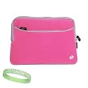 Magenta (Hot Pink) Notebook Case with Extra Zip Pocket For 10.2-inch Netbooks (Fits Samsung Nc 10-14GB , Samsung NC10-14GBK Ect..) + Live*Laugh*Love Wrist Band!!! (Laptop Not Included)