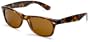 Ray-Ban RB2132 New Wayfarer Sunglasses,Yellow Tortoise Frame/B-15 XLT Lens,52 mm