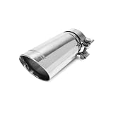 Polished Stainless Steel Exhaust Tip Clamp On Tip 3.5 Double Wall Tip- Fits 2.5-2.75 Tail Pipe