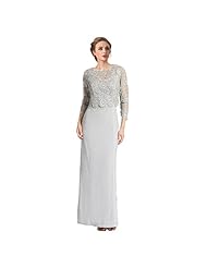 Lace Long Sleeves Chiffon Evening Dress/Mother-of-the-Bride Dress/Prom Dress/Wedding Party Dress 