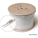 Steren 500' RG-6 Coaxial Cable With Ground Wire - White
