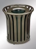 Howard Americana 1-1/2' 'x1/4' 'Steel Slats Urn Architectual Bronze Waste Receptacle MT12ABZ