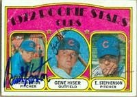 Burt Hooton, Gene Hiser, Earl Stephenson Autographed/Hand Signed Baseball Card (Chicago Cubs) 1972 R