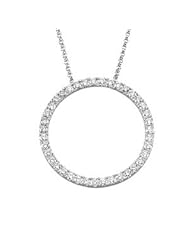 Clevereves 14K White Gold 1 Ct Tw Diamond Necklace