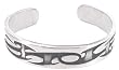 Tribal Tribe Design Pewter Cuff Bracelet