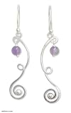 Amethyst drop earrings, 'Thai Ribbons'