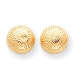 14k Polished & Diamond-Cut Post Earrings