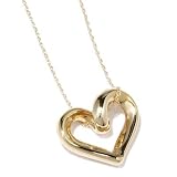 10K Gold 18 Artform Floating Heart Necklace