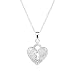 10k White Gold Diamond Accent Heart Padlock Pendant (1/5 cttw, I-J Color, I1-I2 Clarity), 18