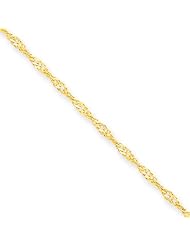 14k Yellow gold 1.6mm Singapore Chain
