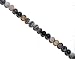 Black line agate round beads, 4mm, sold per 16-inch strand.