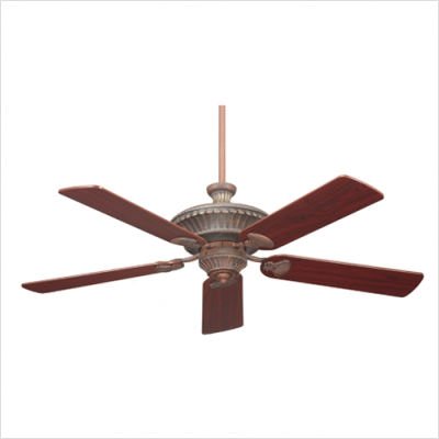 Roswell Ceiling Fan in Bark and Gold with Rosewood Blades - Energy Star