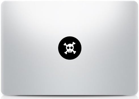 Skull Bones Round Macbook Decal