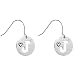 Sterling Silver Stencil Initial J Disc Drop Earrings