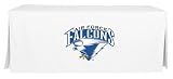 TEAM Tablevogue AIR FORCE 6-Foot Fitted Folding Table Cover, white w/logo