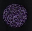 Purple Hair Net Crocheted Hair Bun Cover- LARGE