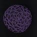 Purple Hair Net Crocheted Hair Bun Cover- LARGE