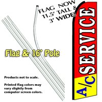 A/C Service Feather Banner Flag Kit (Flag and Pole)