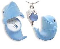 DOLPHIN Crystal Necklace in Blue Dolphin Gift Box
