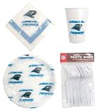 Carolina Panthers 96 Piece Plastic Dinnerware Set by Duck House Sports