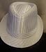 Satin Silk White Fedora Hat Men/women Michael Jackson Cap Gangster Classy Vintage Hat picture