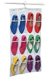 Clear Hanging 12-Pocket Shoe Bag