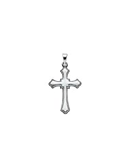 21.00x15.00 mm Cross Pendant in 14K White Gold