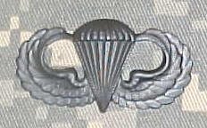 Parachutist Basic - Metal Insignia - Black - Full Size