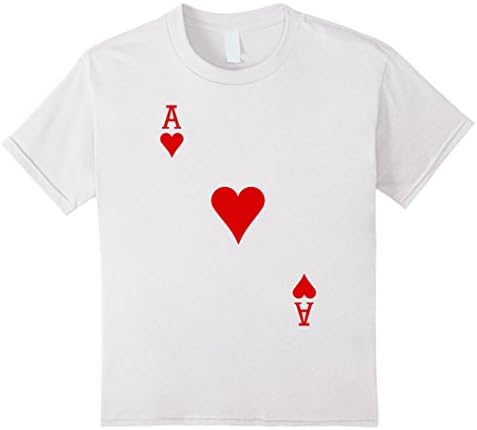 Kids Ace of Hearts Playing Card Costume T-Shirt 4 White
