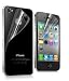 5 x Full Body Front and Back LCD Screen Protector Scratch Shield for Apple iPhone 4 / iPhone 4S / iPhone 4GS 16GB 32GB (Pack of 5)